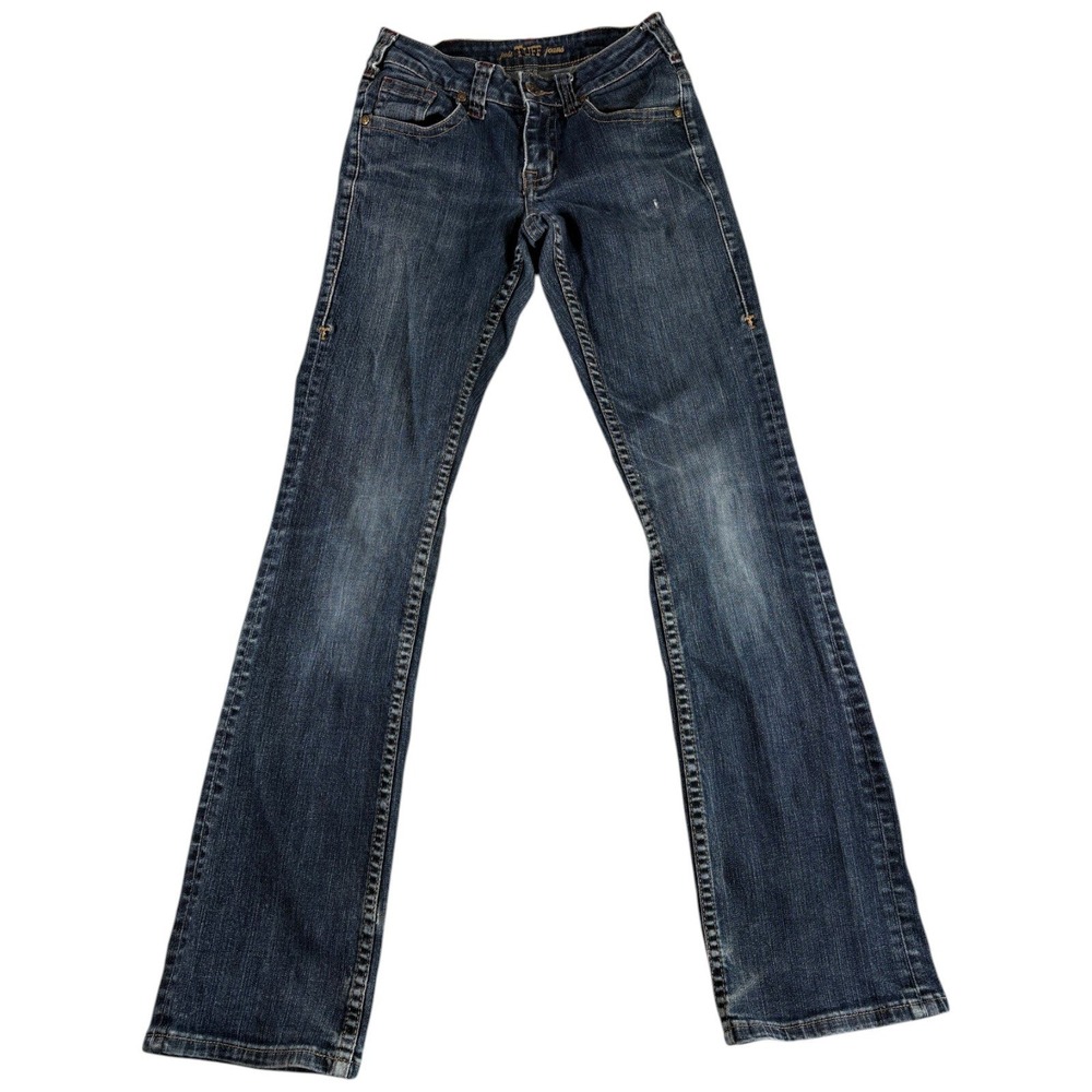 Cowgirl Tuff Co. Just Tuff Bootcut Jeans Women 26x35 Blue Denim Western Mid Rise